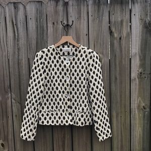 Donna Rico Cream/Black Jacket - Size 14